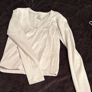 White Long Sleeve Women's Top
